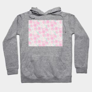 Pink and Mint Romantic Roses Hoodie